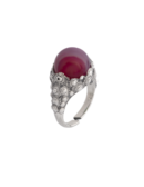 Anello Soldanella Calabria Bella cabochon rosso