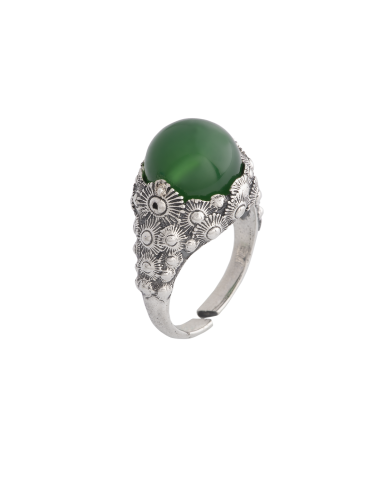 Anello Soldanella Calabria Bella cabochon verde