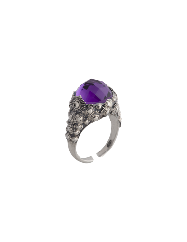 Anello Soldanella Calabria Bella giramondo viola