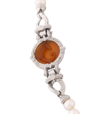 Collana Drago pasta vitrea ambra