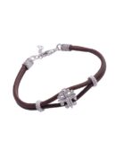 Bracciale croce Excalibur marrone