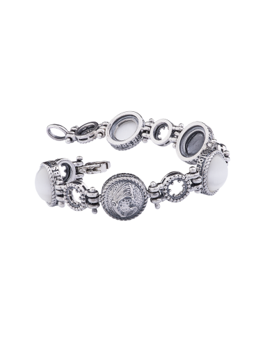 Bracciale intrecci di draghi bianco