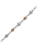 Bracciale intrecci di figure rosso/arancio