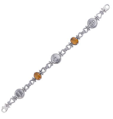 Bracciale intrecci di figure rosso/arancio