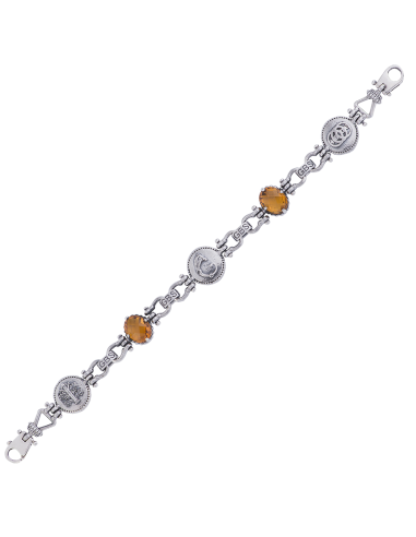 Bracciale intrecci di figure rosso/arancio