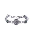 Bracciale intrecci di figure verde