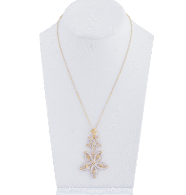 Ciondolo Royale polvere di perle doppio