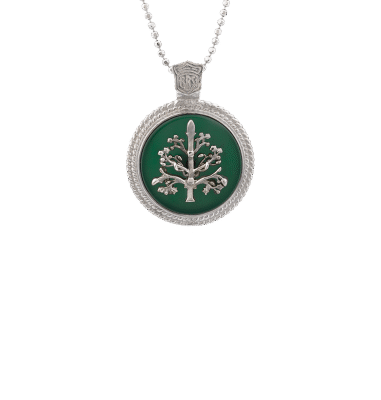 Ciondolo Albero della vita medal verde