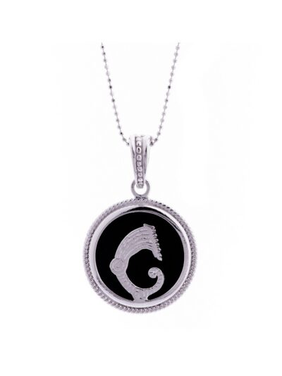 Ciondolo Mistero del Drago agata nera