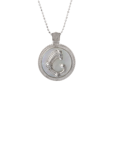 Ciondolo Drago medal bianco