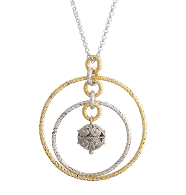 Ciondolo Jennacchella e cerchi dorato