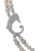 Collana due fili perle e drago