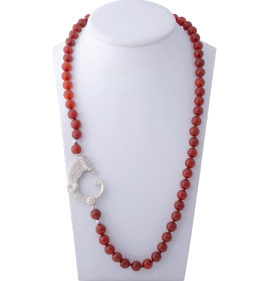 Collana agate corniola e drago