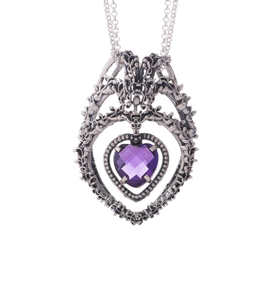 Collana Cuore nel Cuore viola
