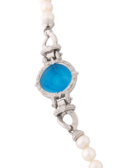 Collana Drago pasta vitrea blu
