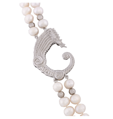 Collana perle e drago