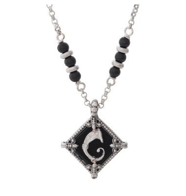 Collana rhombus nera