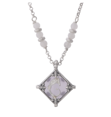 Collana rhombus rosa