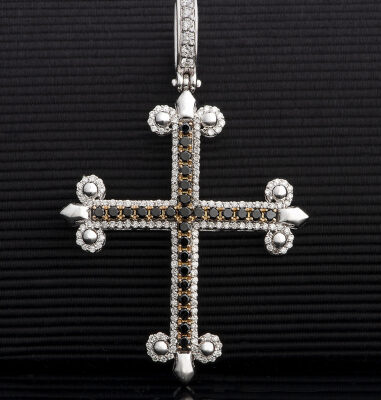 Croce Excalibur Giglio Magnum Nera