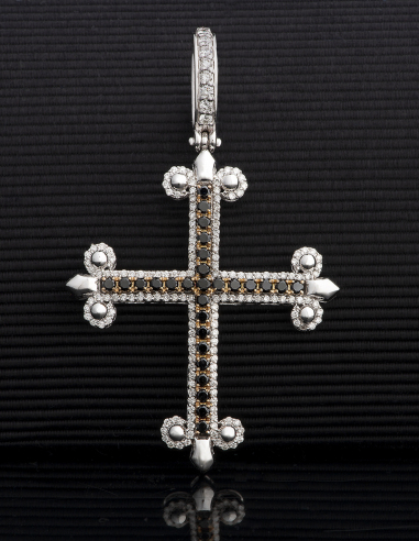 Croce Excalibur Giglio Magnum Nera