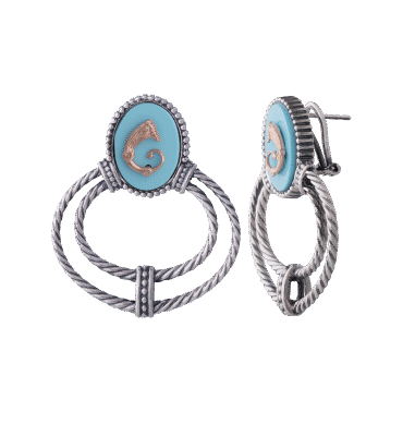 Orecchini Doppio torchon drago celesti