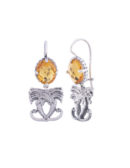 Orecchini abbraccio di draghetti argento