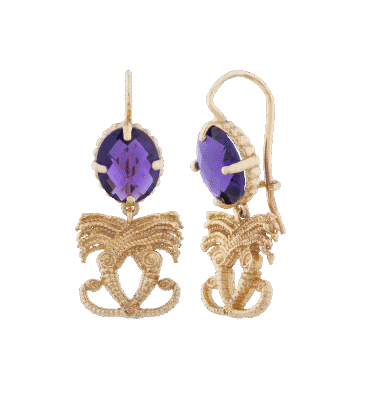 Orecchini abbraccio di draghetti dorati