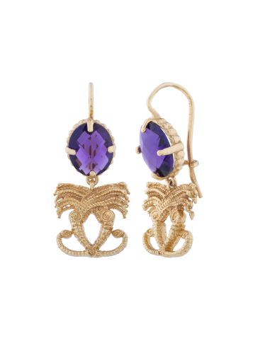 Orecchini abbraccio di draghetti dorati