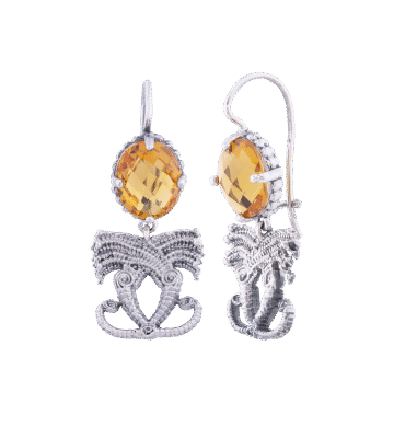 Orecchini abbraccio di draghetti argento