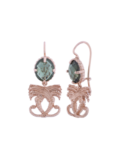 Orecchini abbraccio di draghetti rosè