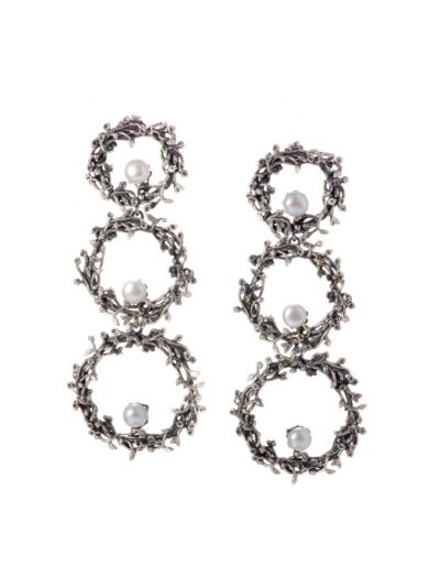 Orecchini pendenti Albero della Vita e perline