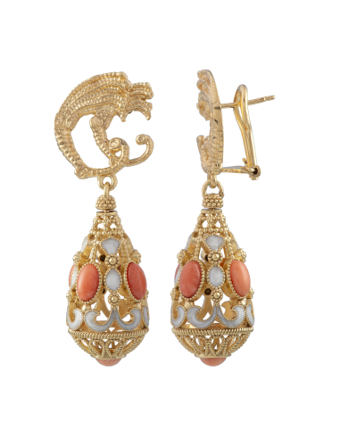 Orecchini Belle Epoque Corallo