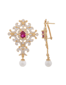 Orecchini Belle Époque perle Rossi