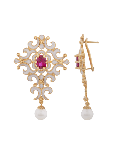 Orecchini Belle Époque perle Rossi