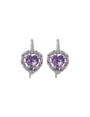 Orecchini Cuore nel Cuore viola