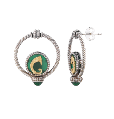 Orecchini Doppio cerchio drago small