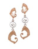 Orecchini draghi e spirale rosé