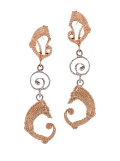 Orecchini draghi e spirale rosé