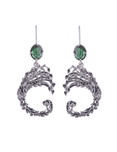 Orecchini Drago alberato verde