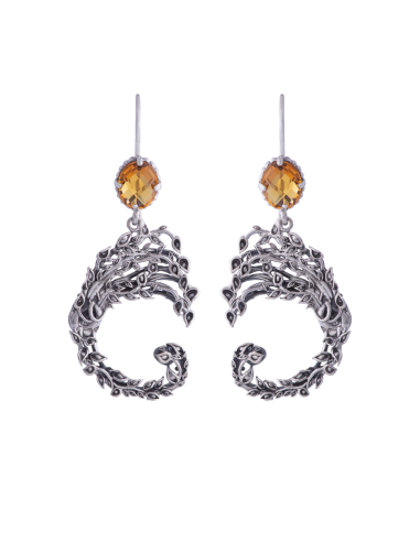 Orecchini Drago alberato giallo