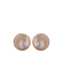 Orecchini Drago Button rosé
