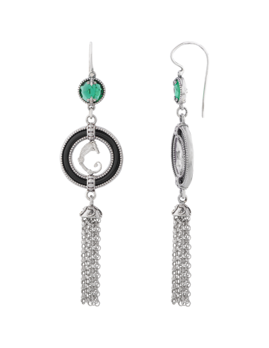 Orecchini Drago con frange