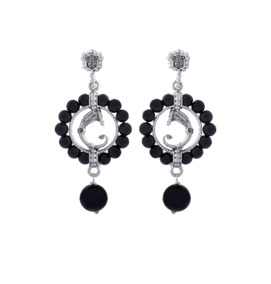 Orecchini Drago e agate pendenti