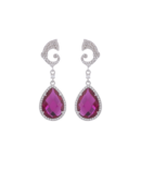 Orecchini Drago luxury a goccia rosa