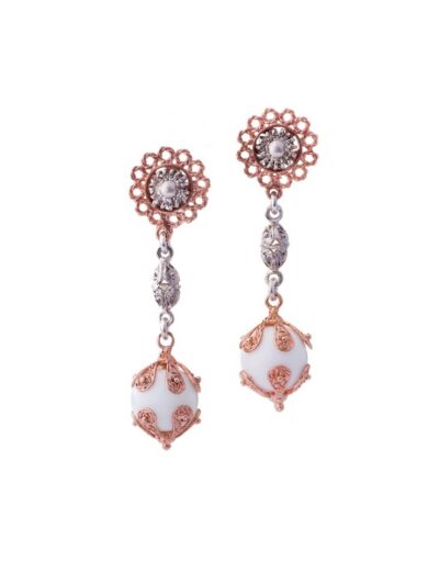 Orecchini Emotion Agata bianca