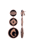 Orecchini Figurarum neri rosè