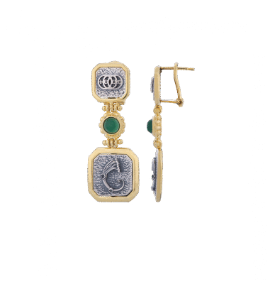 Orecchini Figurarum ottagonali con pietre