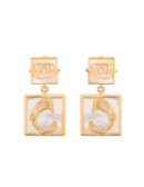 Orecchini Figurarum quadrati small dorati
