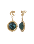 Orecchini cabochon dorati