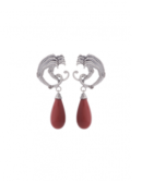 Orecchini gocce di drago corallo